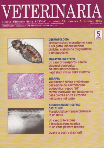 Veterinaria Anno 20, n. 5, Ottobre 2006
