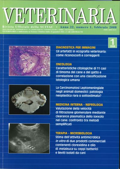 Veterinaria Anno 22, n. 1, Febbraio 2008