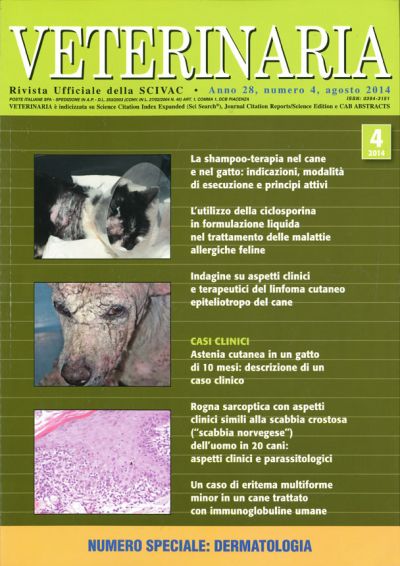 Veterinaria Anno 28, n. 4, Agosto 2014