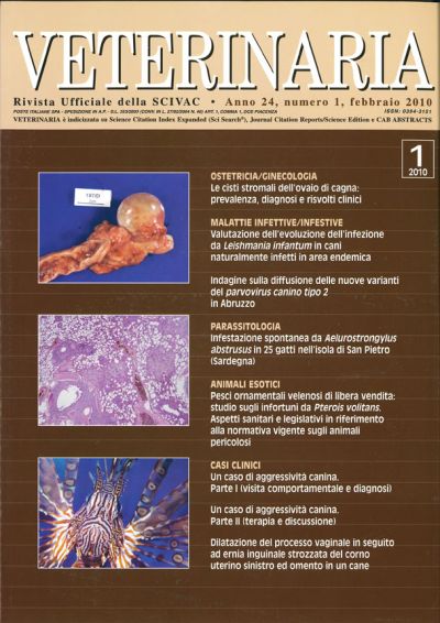 Veterinaria Anno 24, n. 1, Febbraio 2010