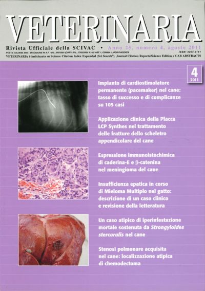 Veterinaria Anno 25, n. 4, Agosto 2011
