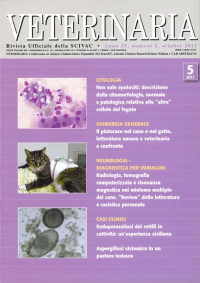 Veterinaria Anno 25, n. 5, Ottobre 2011