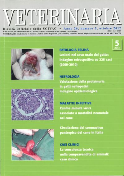 Veterinaria Anno 26, n. 5, Ottobre 2012