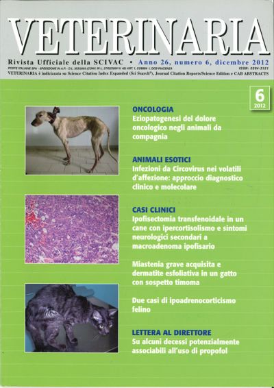 Veterinaria Anno 26, n. 6, Dicembre 2012