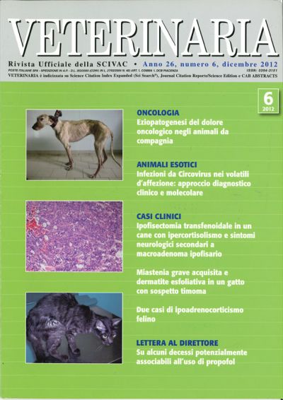 Veterinaria Anno 26, n. 6, Dicembre 2012