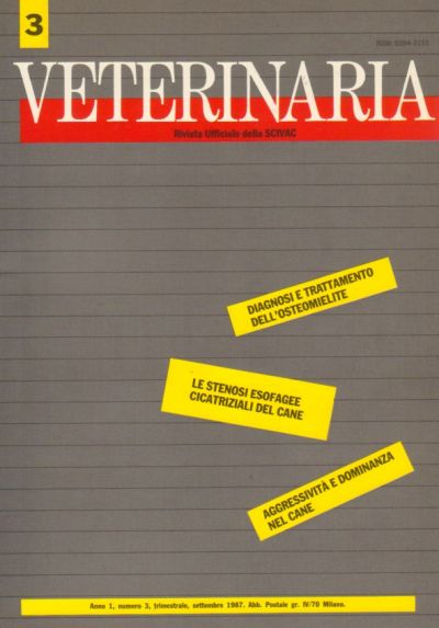 Veterinaria Anno 1, n. 3, 1987