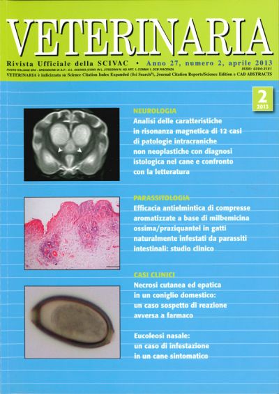 Veterinaria Anno 27, n. 2, Aprile 2013